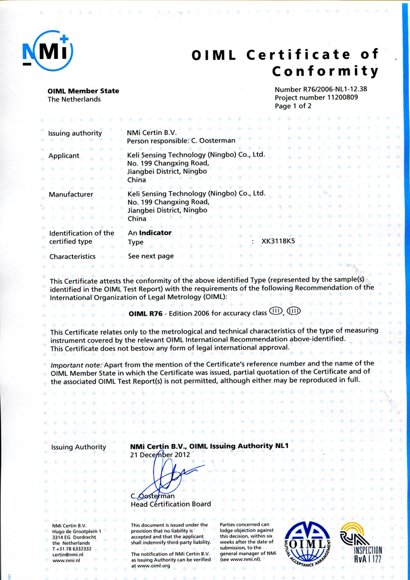 OIML-XK3118K5