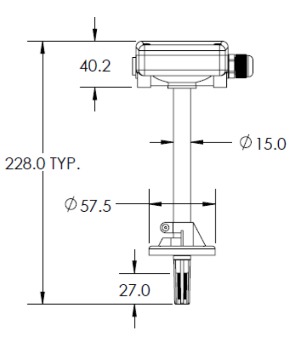 垂风管温湿度传感器